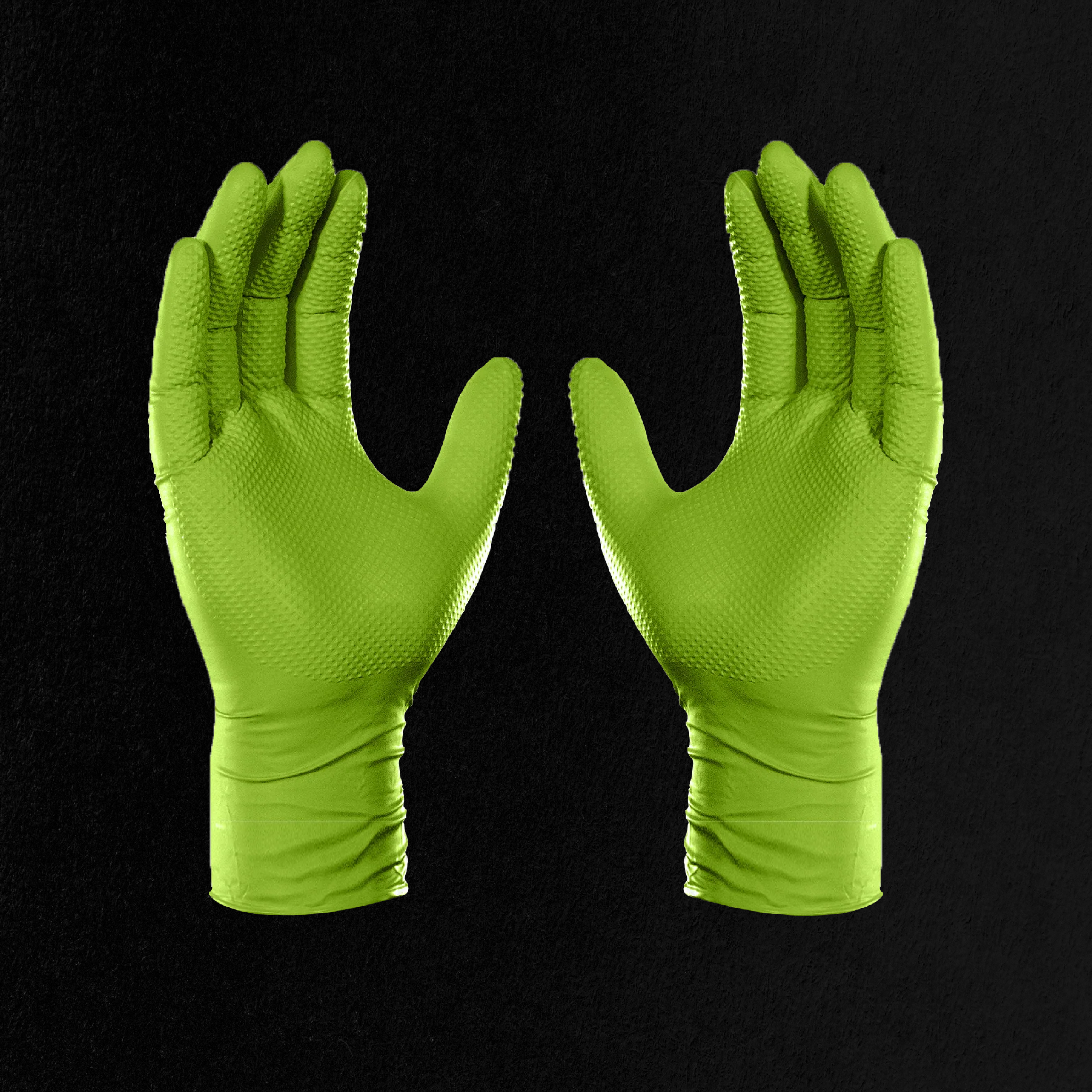 Nitrile 8 Mil Heavy-Duty Diamond-Textured Gloves