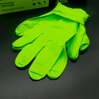 Nitrile 8 Mil Heavy-Duty Diamond-Textured Gloves