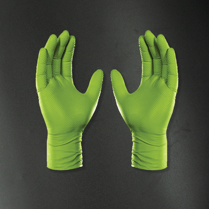 Nitrile 8 Mil Heavy-Duty Diamond-Textured Gloves